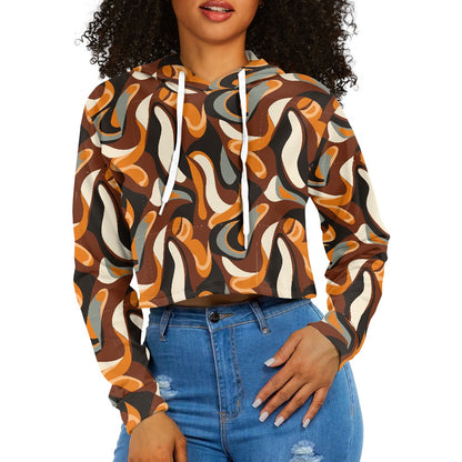 Women's midriff-baring sweatshirt - Ethnic