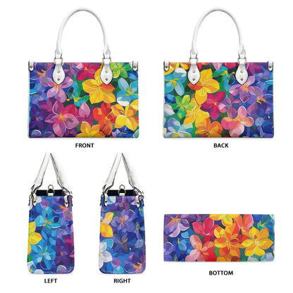 Women's PU leather twill handbag