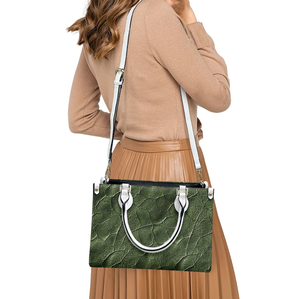 Verdant Harmony: Nature-Inspired PU Leather Twill with Modern Flair Women's Handbag