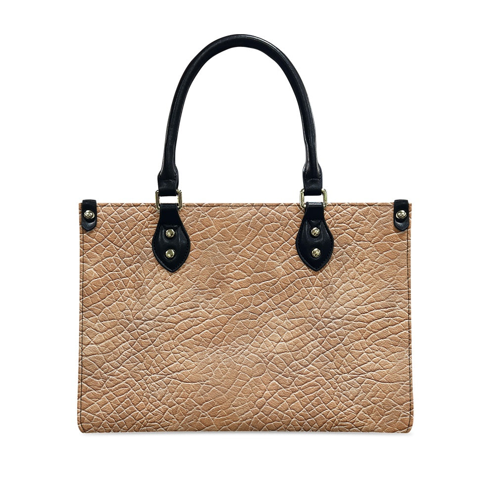 Sahara Grace: Minimalist Tan Women's PU leather twill handbag