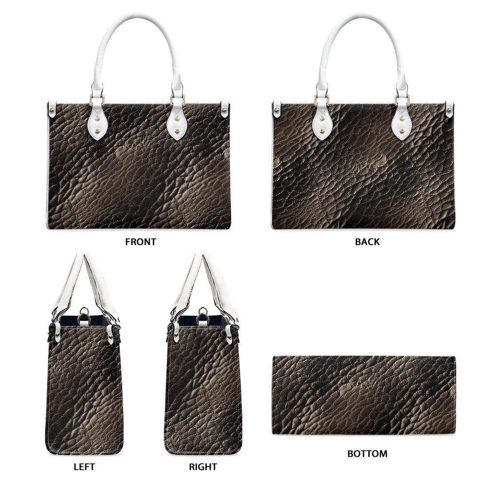 Savanna Luxe: Exotic-Inspired Womens PU Leather Twill Handbag