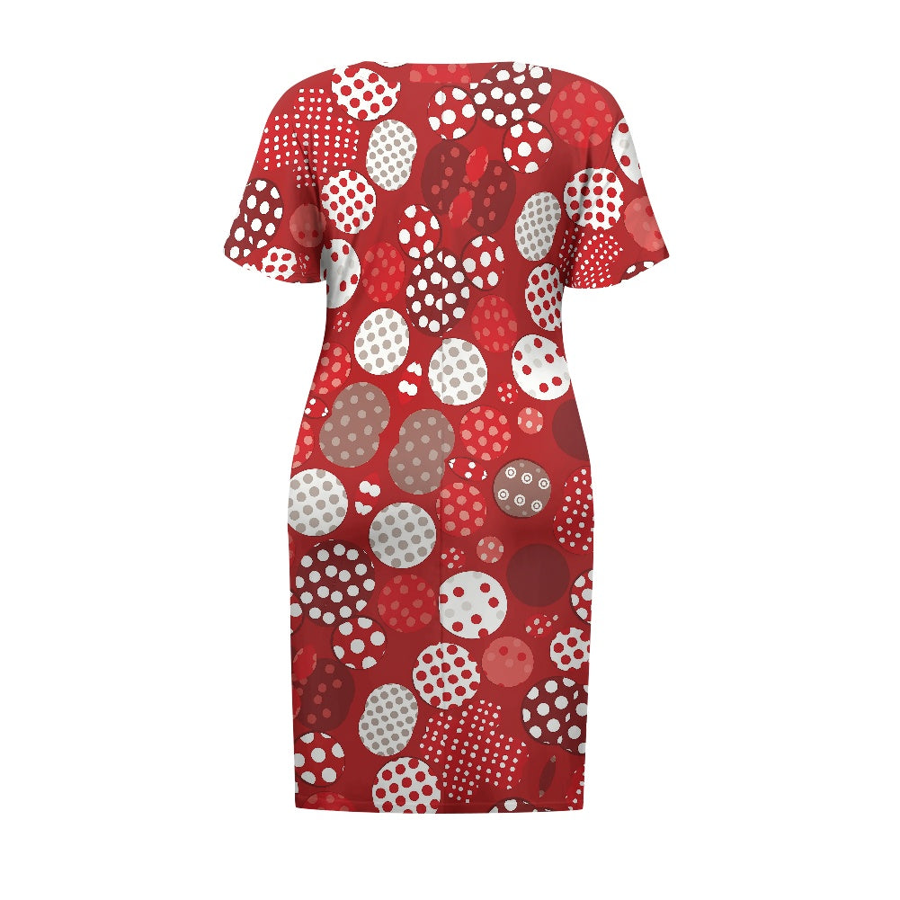 Women's Short Sleeve Plus Size Dress