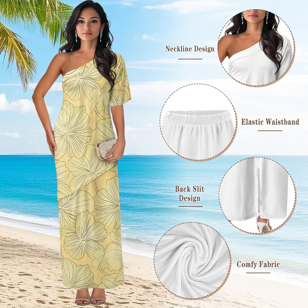 Elegant Off-Shoulder Two-Piece Dress for Women