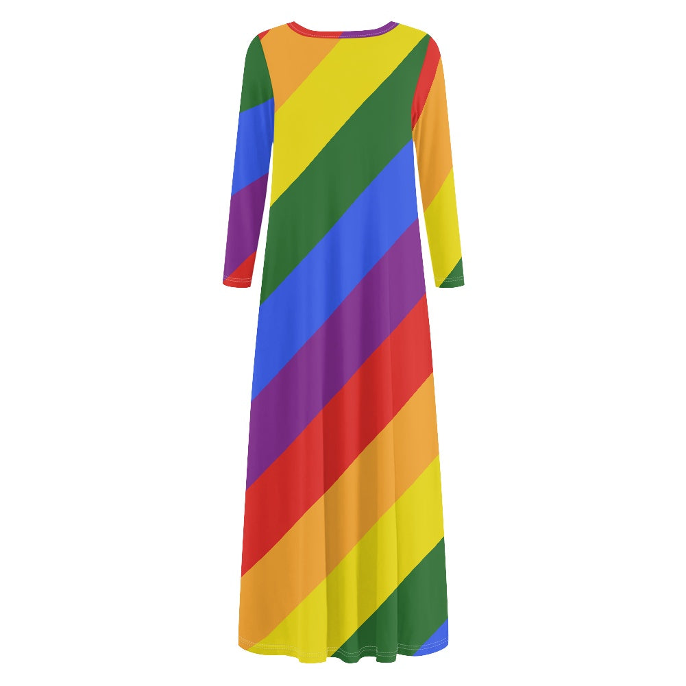 Rainbow Long sleeves dress