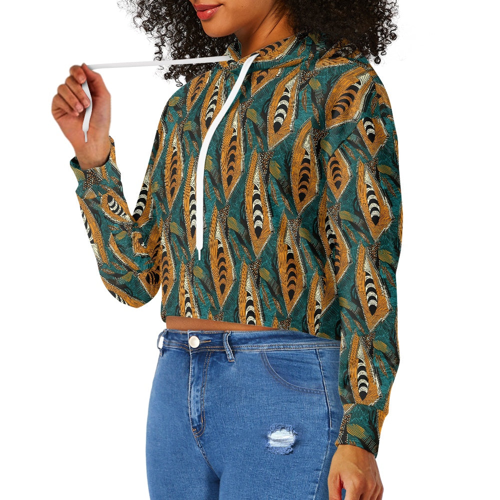 Women's midriff-baring sweatshirt - Ethnic