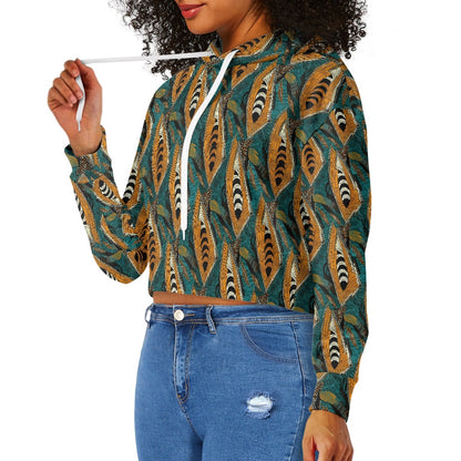 Women's midriff-baring sweatshirt - Ethnic