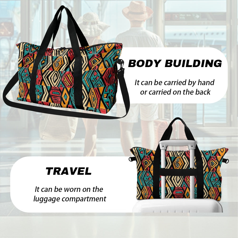 Ethnic Geometric pattern Lightweight luggage