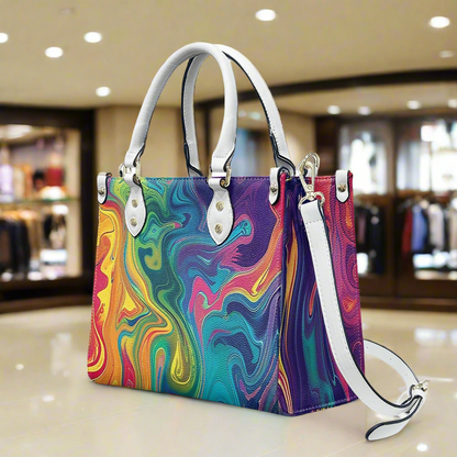 Aurora Elegance: Women’s Vibrant PU Leather Twill Handbag