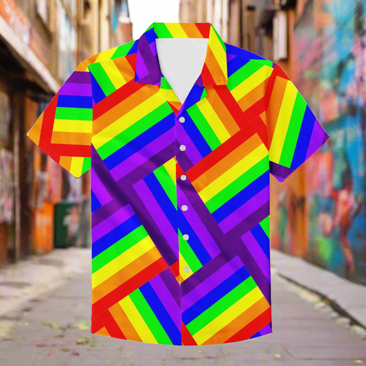 Rainbow Weave Men's Casual Shirt