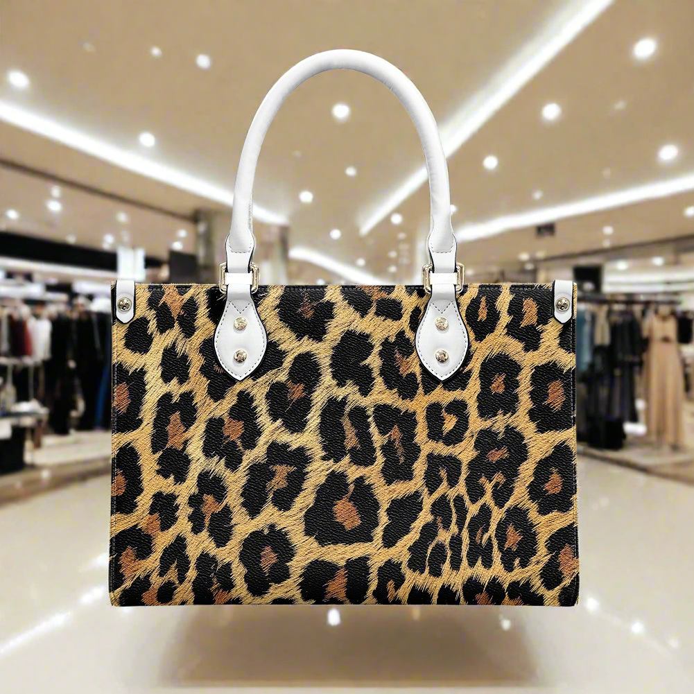 Leopard print Women's PU leather twill handbag