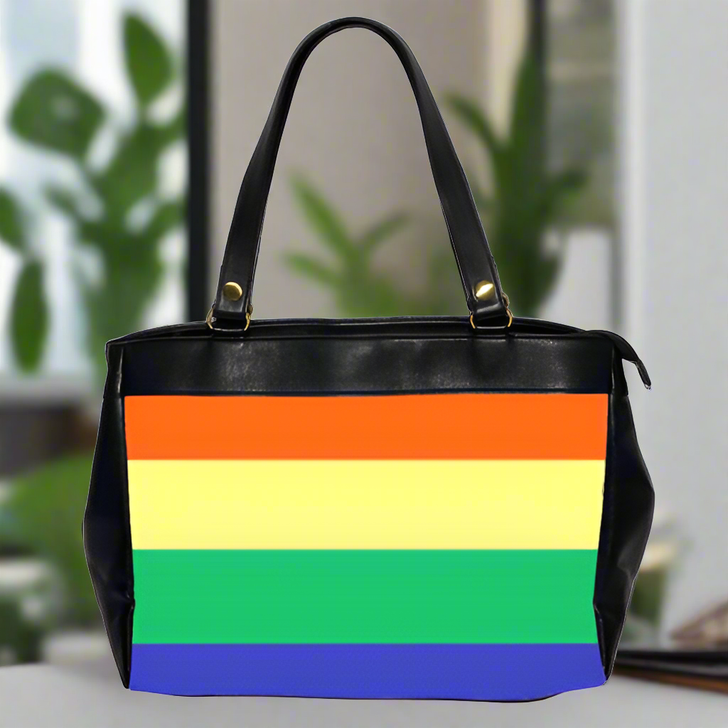 LGBTQ Rainbow Pride #12 Oversize Office Handbag (2 Sides)