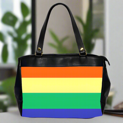 LGBTQ Rainbow Pride #12 Oversize Office Handbag (2 Sides)