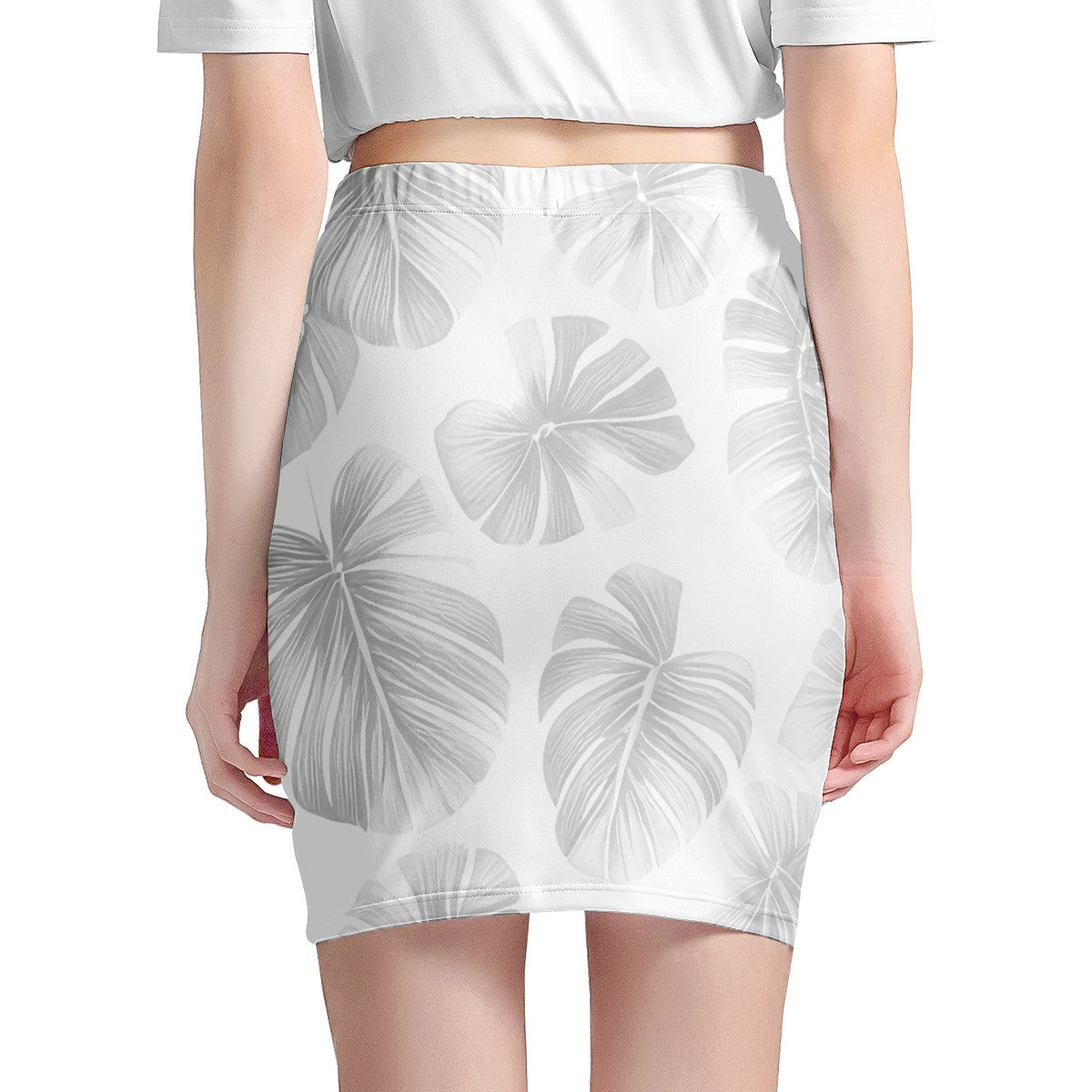 White Monstera Women’s Mini Skirt