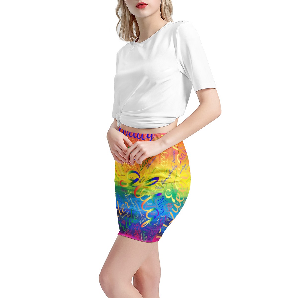 LGBTQ Word Cloud Women’s Mini Skirt