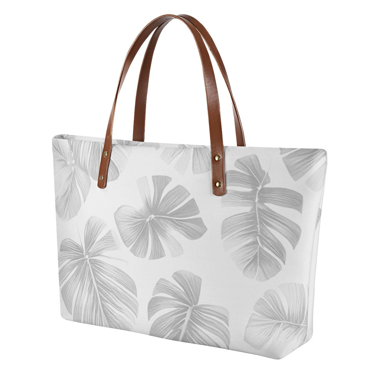 White Monstera Women's Tote Bag