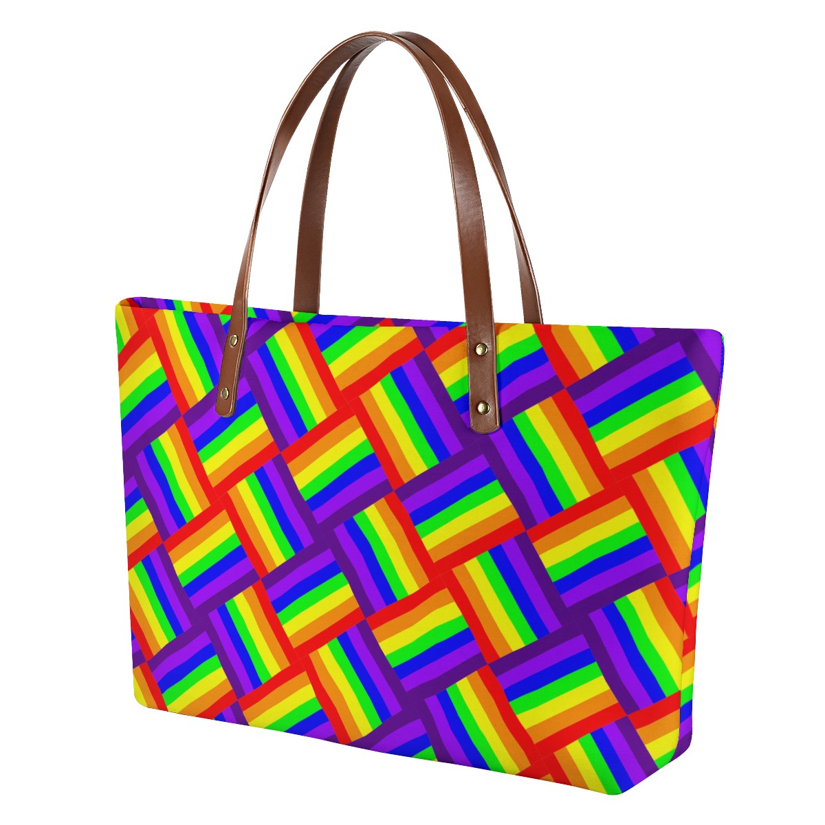 Rainbow Weave Women's Tote Bag