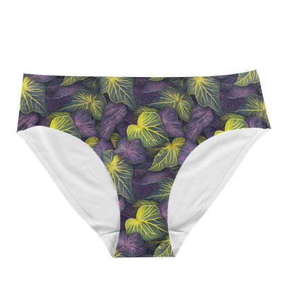 Luxtrini Iridescent Syngonium: Purple and Yellow Women's Bikini Briefs