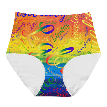 LGBTQ Word Cloud Women's High Waisted Briefs
