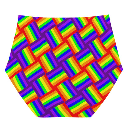 Rainbow Weave Women's High Waisted Briefs