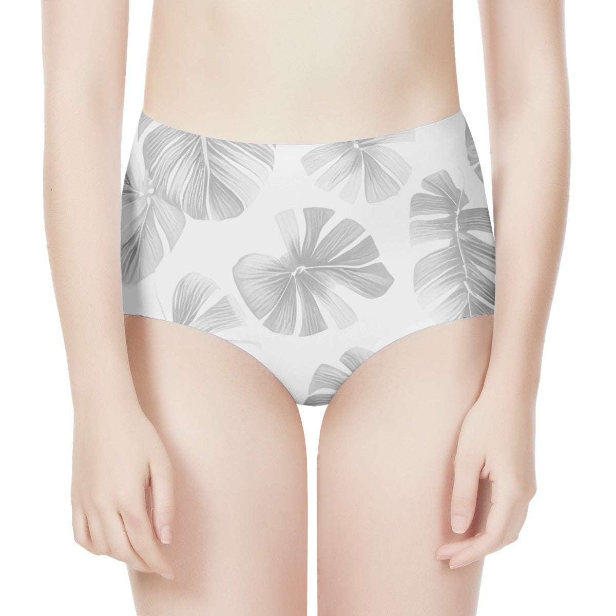 White Monstera Women's High Waisted Briefs
