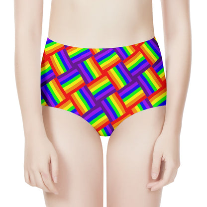 Rainbow Weave Women's High Waisted Briefs