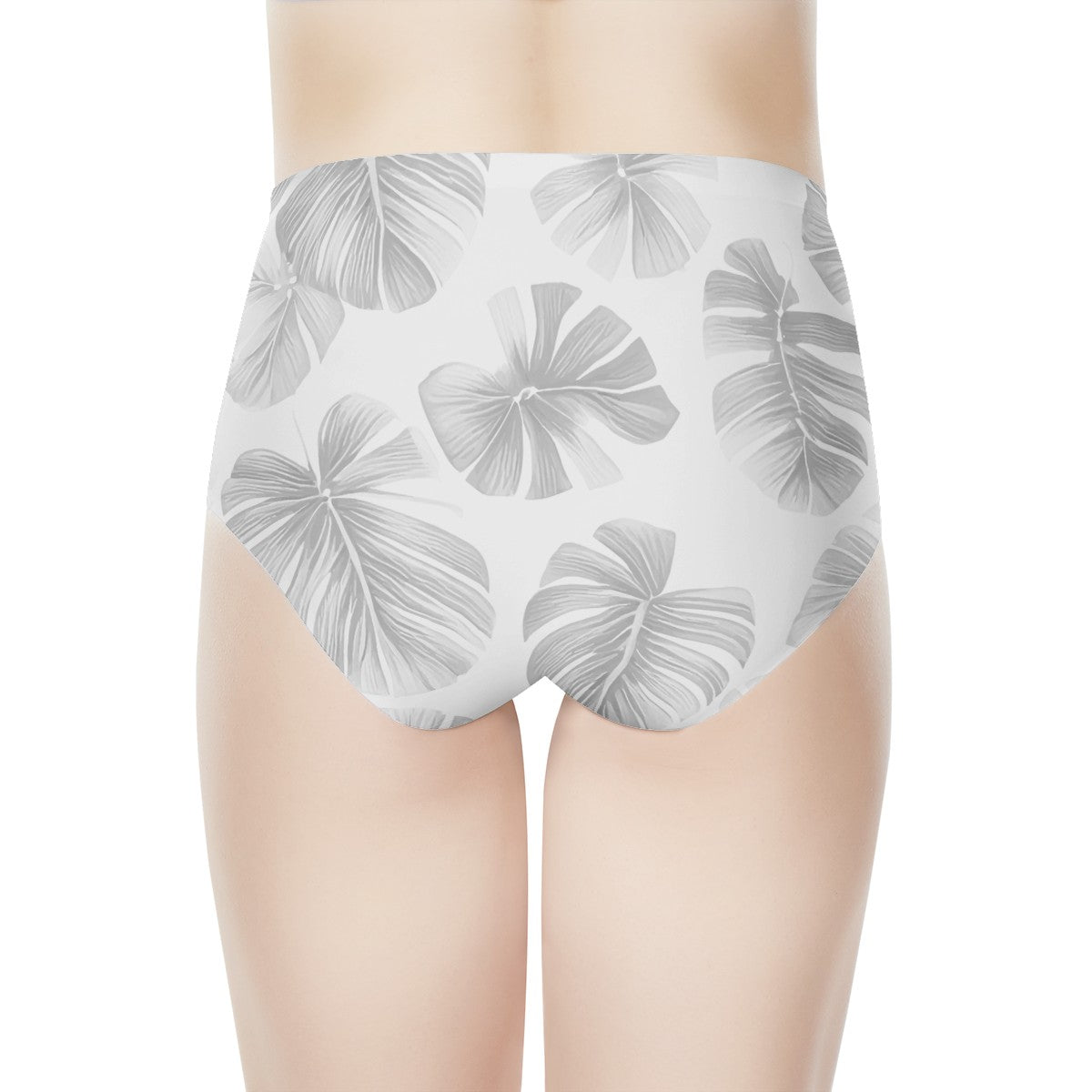 White Monstera Women's High Waisted Briefs