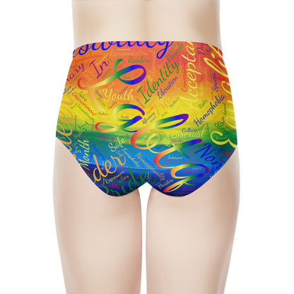 LGBTQ Word Cloud Women's High Waisted Briefs