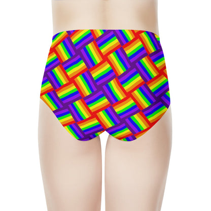 Rainbow Weave Women's High Waisted Briefs