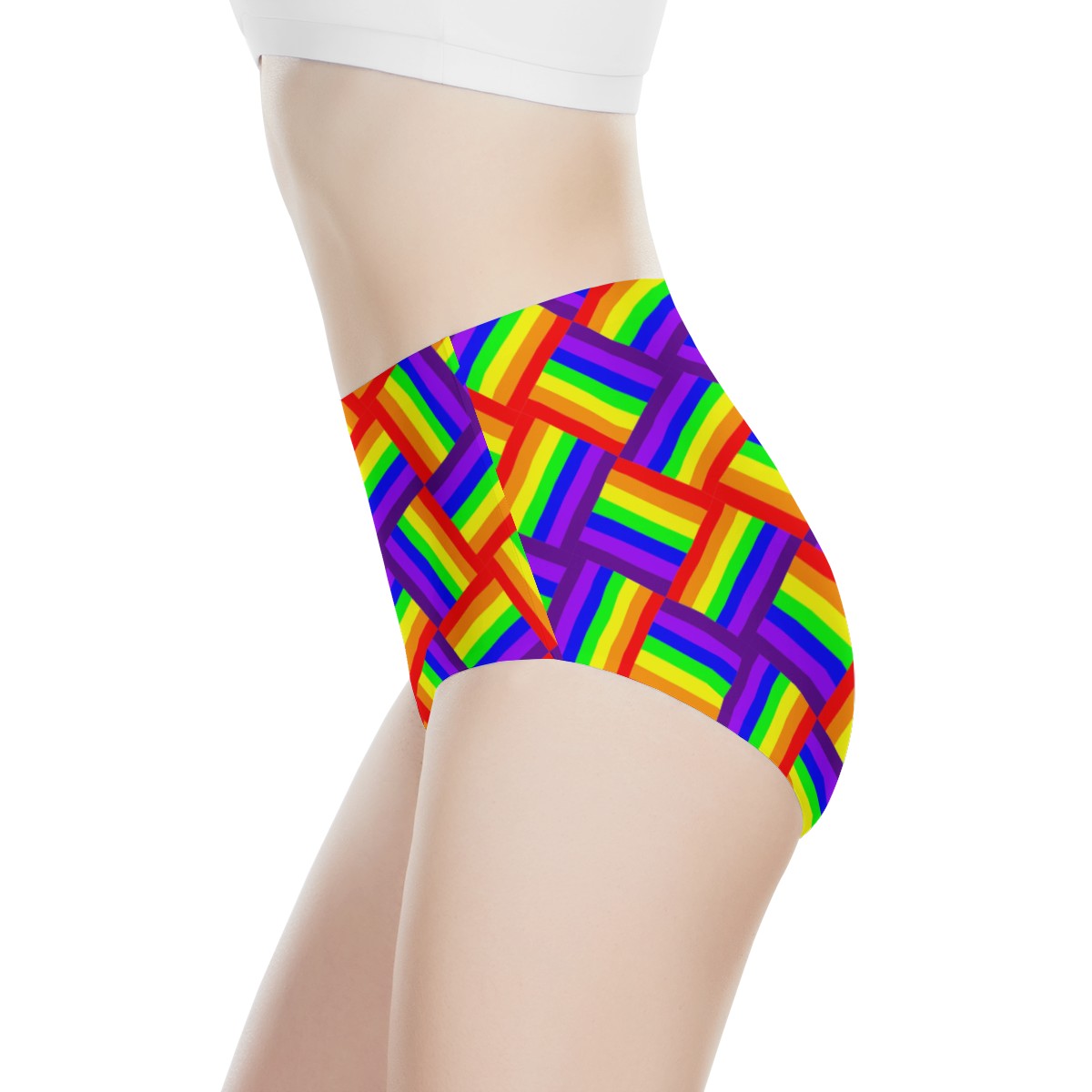 Rainbow Weave Women's High Waisted Briefs