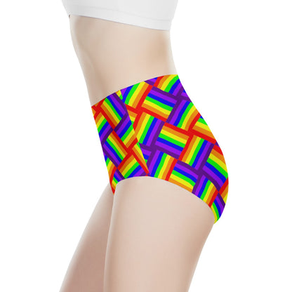 Rainbow Weave Women's High Waisted Briefs