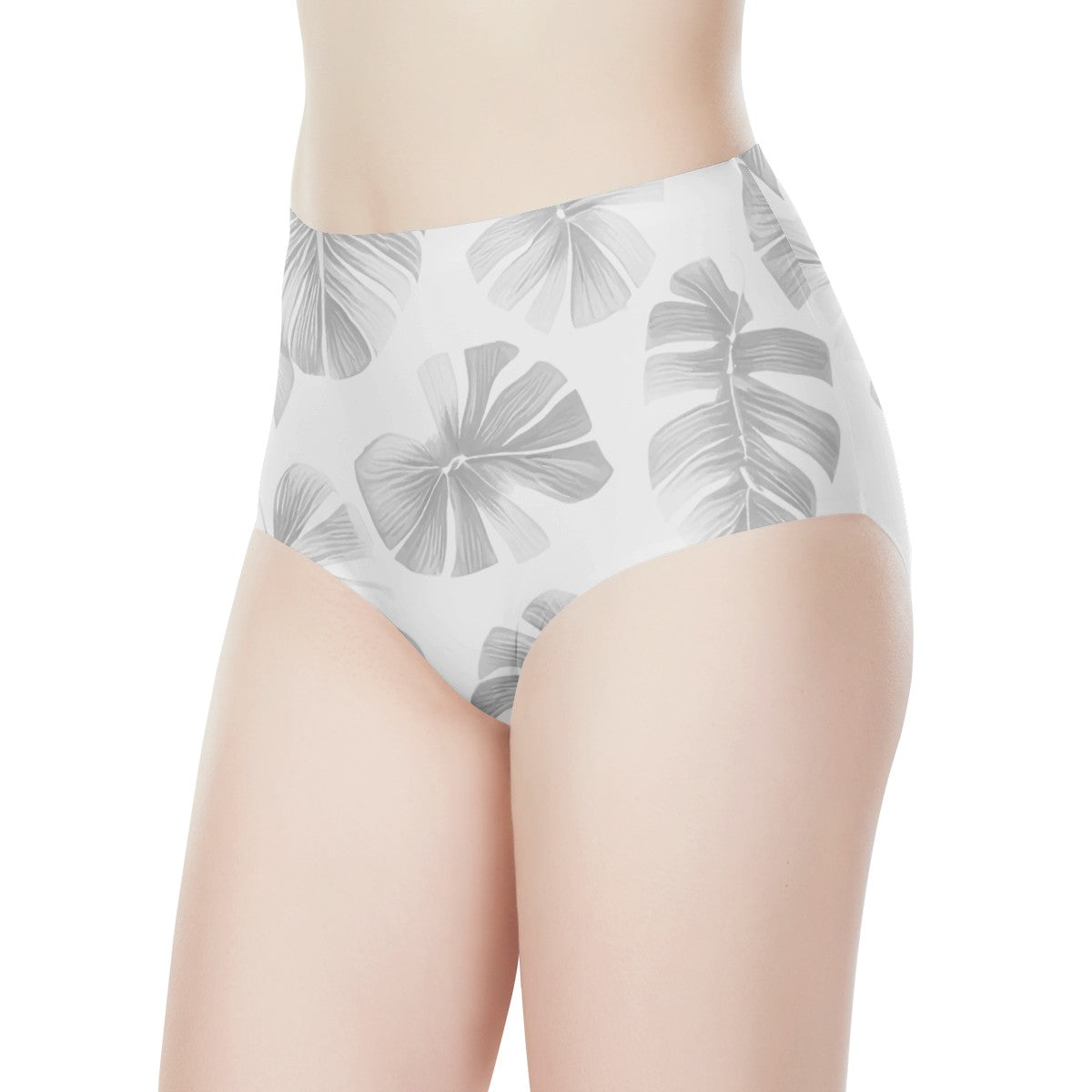 White Monstera Women's High Waisted Briefs