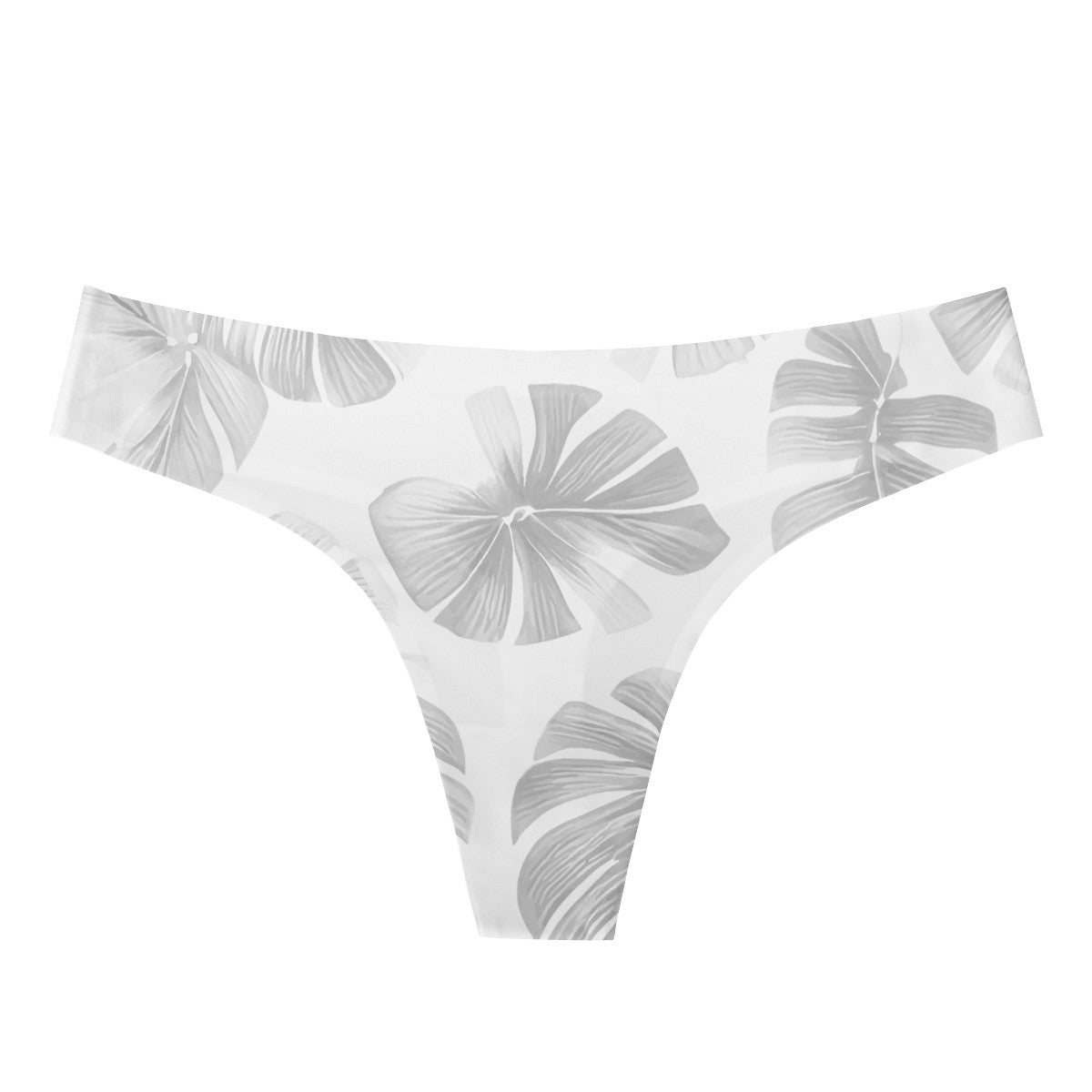 White Monstera Women's All Over Print Thongs
