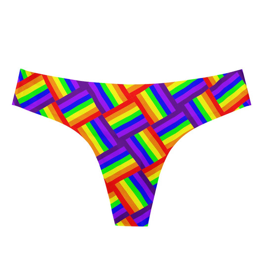 Rainbow Weave Women's All Over Print Thongs