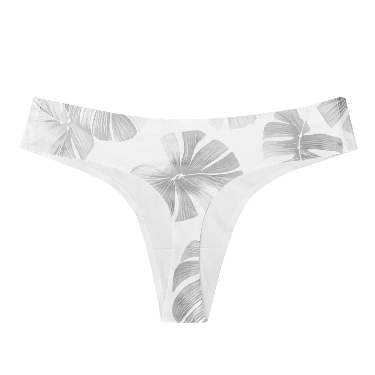 White Monstera Women's All Over Print Thongs