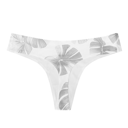 White Monstera Women's All Over Print Thongs