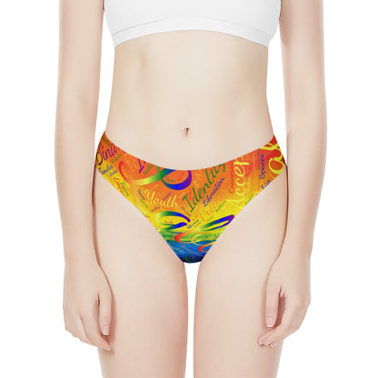 LGBTQ Word Cloud Women's All Over Print Thongs