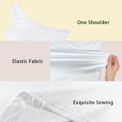 Discover Elegance: Luxtrini's One-Shoulder Slim Dress - Abstract