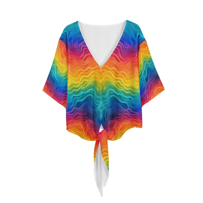 Rainbow Pride - LGBTQ Women V-neck Streamers Blouse Women