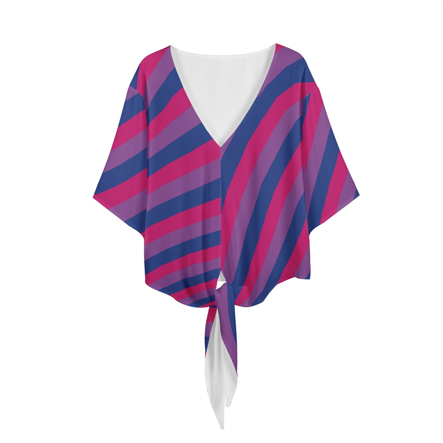 Bisexual Pride Women V-neck Streamers Blouse Women