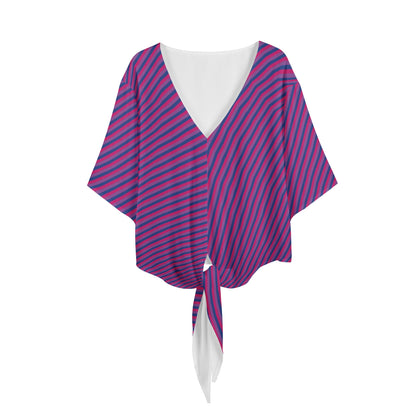 Bisexual Pride Women V-neck Streamers Blouse Women