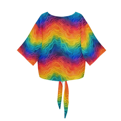 Rainbow Pride - LGBTQ Women V-neck Streamers Blouse