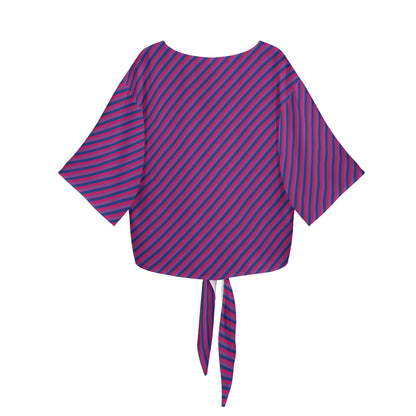 Bisexual Pride Women V-neck Streamers Blouse