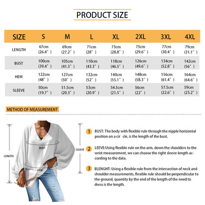 LGBTQ Painting Stripes V-Neck Chiffon Puff Sleeve Blouse by Luxtrini