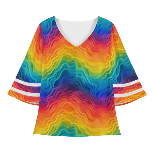 Rainbow Pride - LGBTQ Women Puff Sleeve Blouse Women