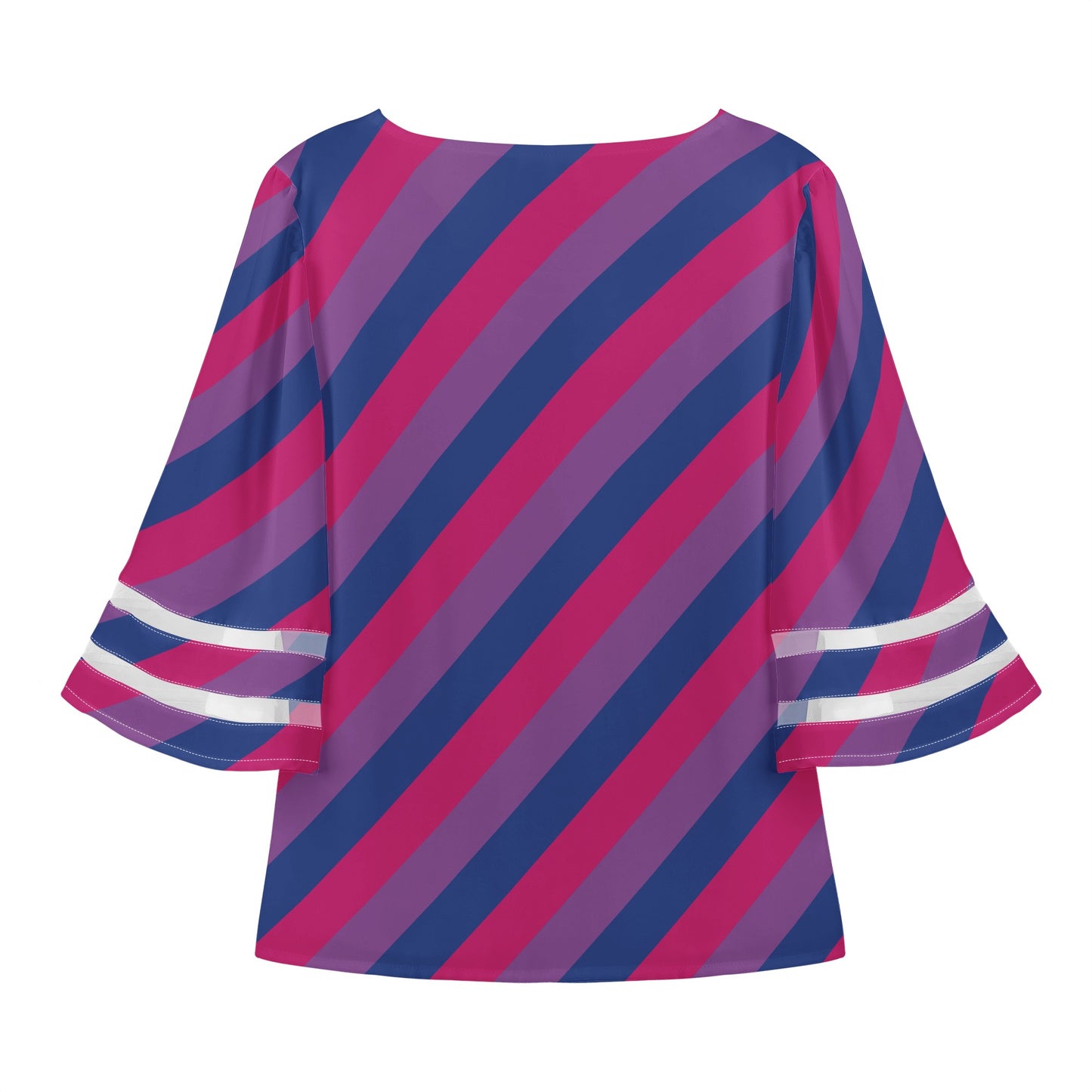 Bisexual Pride Women Puff Sleeve Blouse