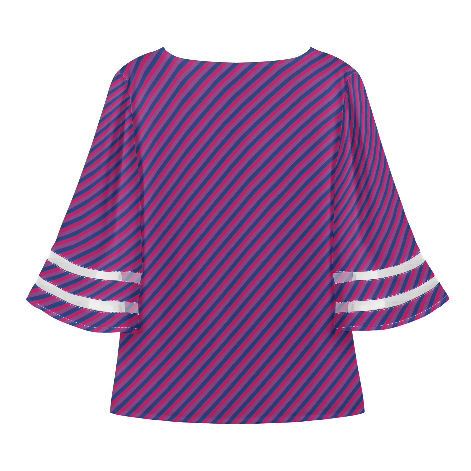 Bisexual Pride Women Puff Sleeve Blouse