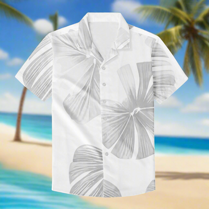 White Monstera Men's Casual Shirt