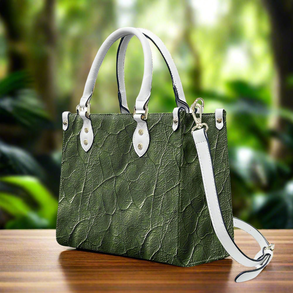 Verdant Harmony: Nature-Inspired PU Leather Twill with Modern Flair Women's Handbag