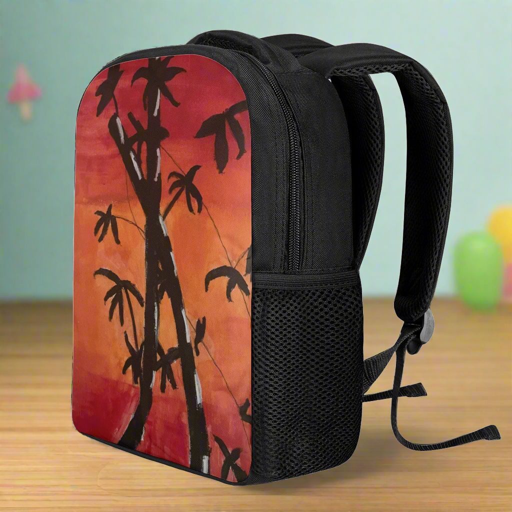 Bamboo at Sunset 12 Inch Toddler Felt Backpack