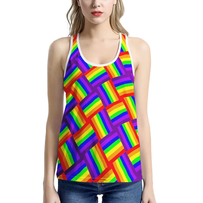 Rainbow Weave Women's I-shaped Tank